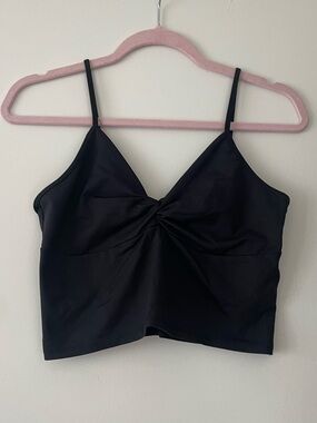 Abercrombie & Fitch Black Twist-Front Spaghetti Strap Camisole